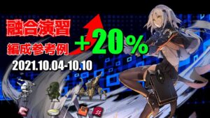 【ドルフロ】融合演習『＋20％』編成参考例（2021年10月04日～2021年10月10日）