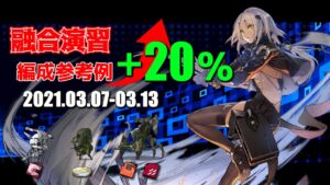 【ドルフロ】融合演習『＋20％』編成参考例（2022年02月14日～2022年02月20日）