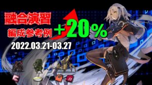 【ドルフロ】融合演習『＋20％』編成参考例（2022年03月21日～2022年03月27日）