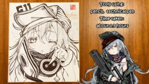 [Pen drawing] – 少女前線 Girls’ Frontline G11 speedpaint