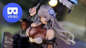 【VR180 3D】オリエンタルフォレスト ドールズフロントライン FX-05 雨降りの来訪者 フィギュアサンプル展示立体視